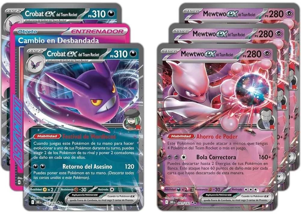 Latin American Pokemon Rockets Mewtwo Ex League Battle Deck Blister of collectible cards
