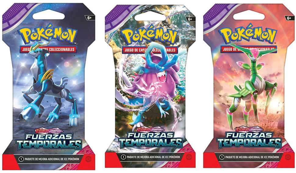 Spanish Pokemon Scarlet & Violetinė Temporary Forces collectible card game envelope