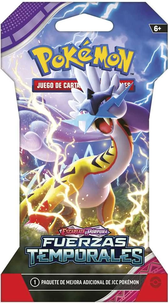 Spanish Pokemon Scarlet & Violetinė Temporary Forces collectible card game envelope