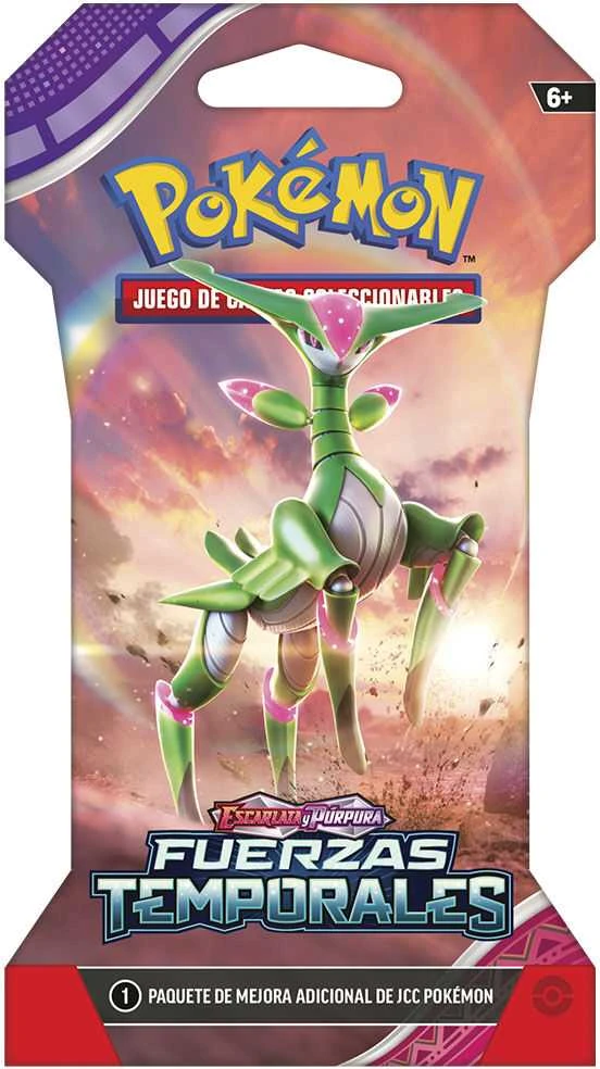 Spanish Pokemon Scarlet & Violetinė Temporary Forces collectible card game envelope