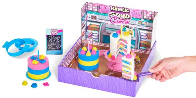 Spin Master Kinetic Sand Kinetic Sand Rainbow Cake Shoppe Rinkinys Konditerijos pyragai Tortai + priedai