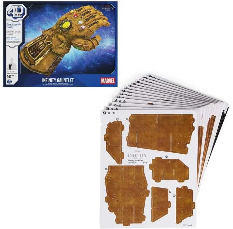 Spin Master MARVEL 4D dėlionė „Begalybės pirštinė“