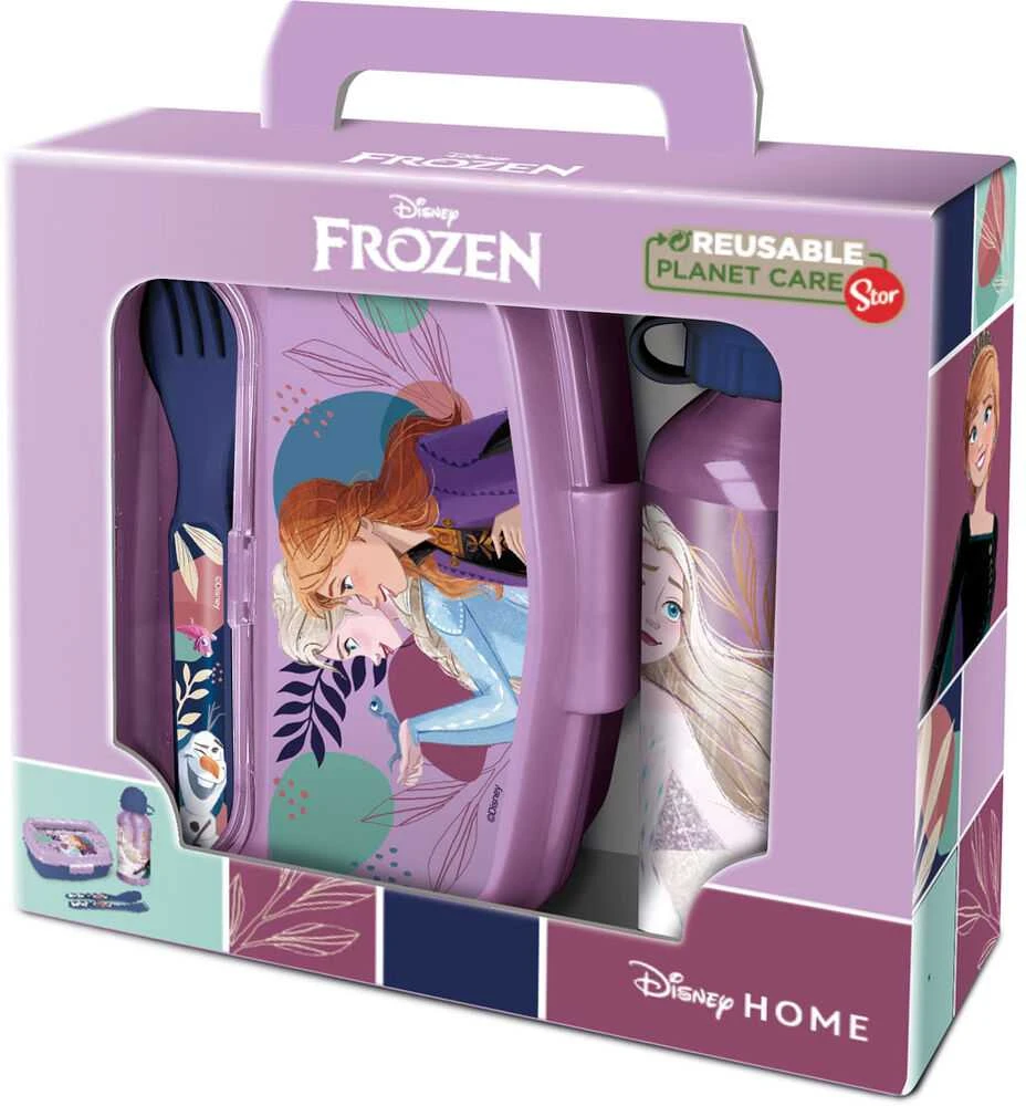 STOR Pikniko rinkinys Mickey Mouse Fun-Tastic Sumuštinių keptuvė 400 ml Prietaisai Butelis Aliuminis
