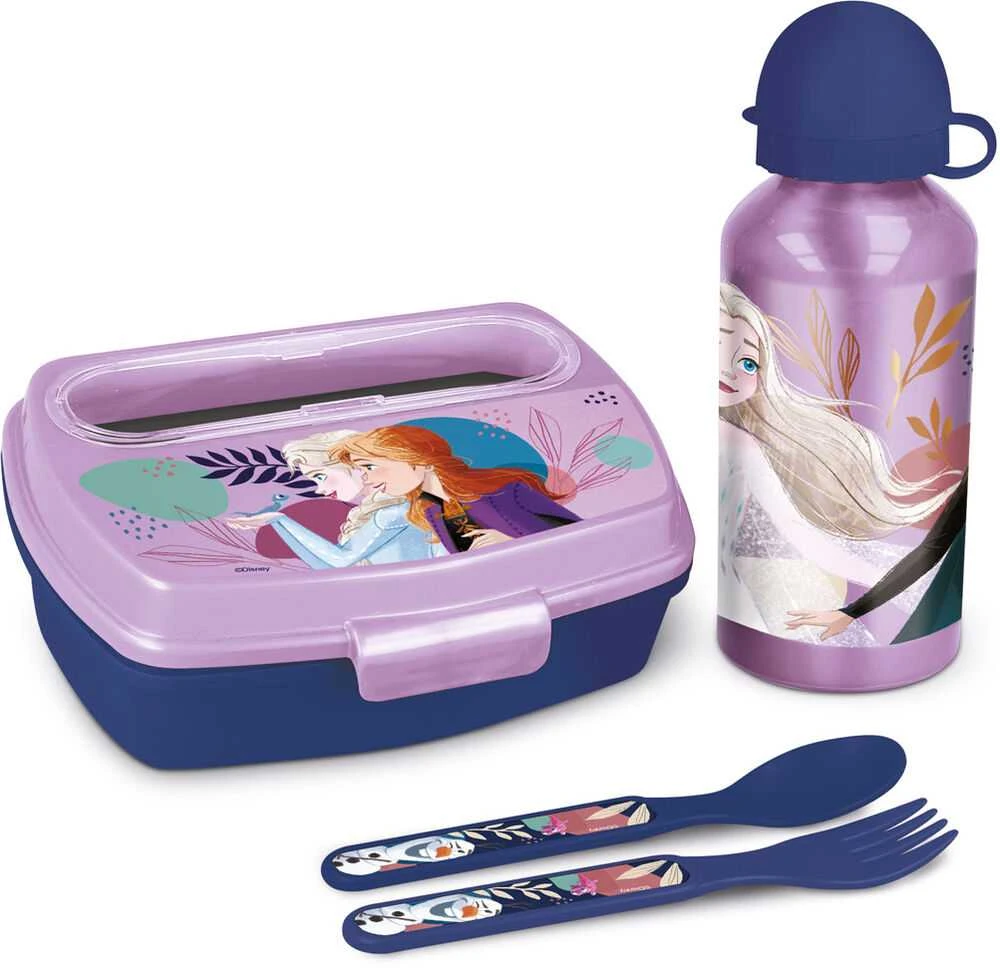 STOR Pikniko rinkinys Mickey Mouse Fun-Tastic Sumuštinių keptuvė 400 ml Prietaisai Butelis Aliuminis