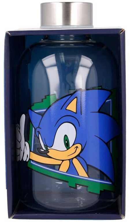 STOR Sonic The Hedgehog glass bottle 620ml