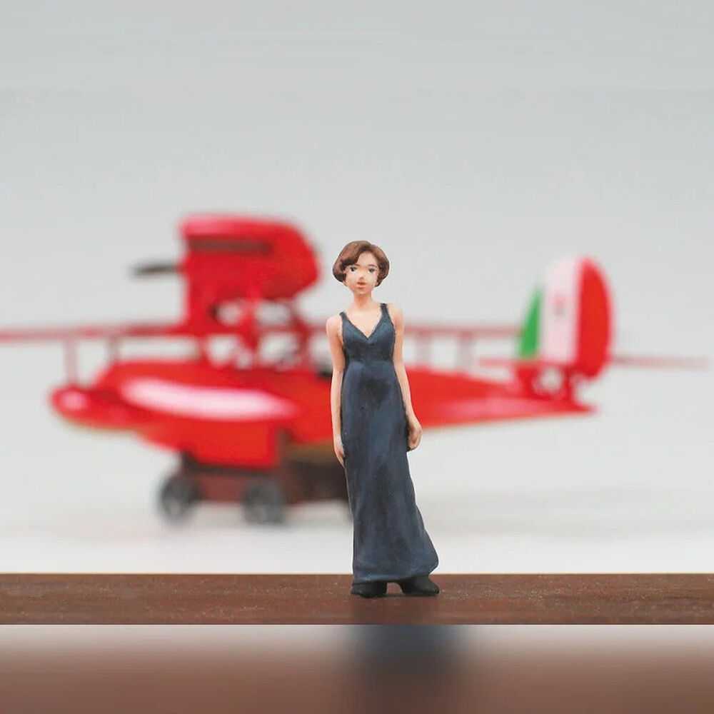 Studio Ghibli Porco Rosso Savoia S.21F ver.2 Seaplane modelis kit + Gina figure