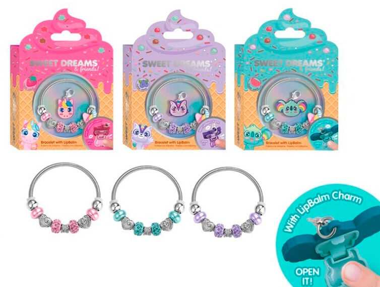 KIDS Bransoletka Koala + Ukryta Pomadka Balsam Do Ust Sweet Dreams Dla Dziewczyn / Kl11703 Turkio (SB12233)