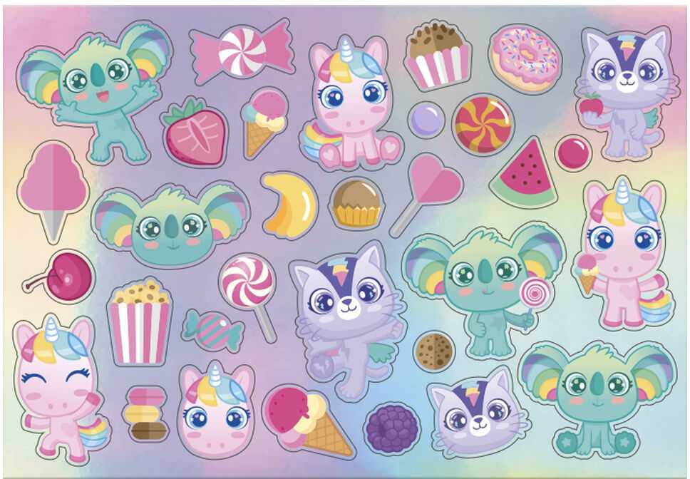 KIDS Rinkinys Kreatywny Notes Donut 4 Markery Naklejki Dla Dzieci 4+ Sweet Dreams / Kl11700 (SB12227)