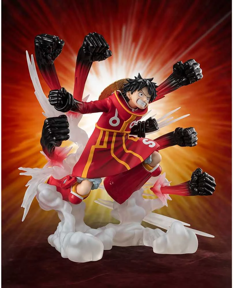 Tamashii Nations One Piece Monkey D Luffy Gum Gum Hawk Gatling Extra Battle S.H. Figuarts Zero figure 15cm