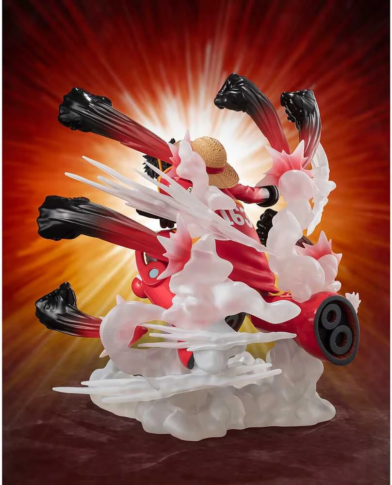 Tamashii Nations One Piece Monkey D Luffy Gum Gum Hawk Gatling Extra Battle S.H. Figuarts Zero figure 15cm