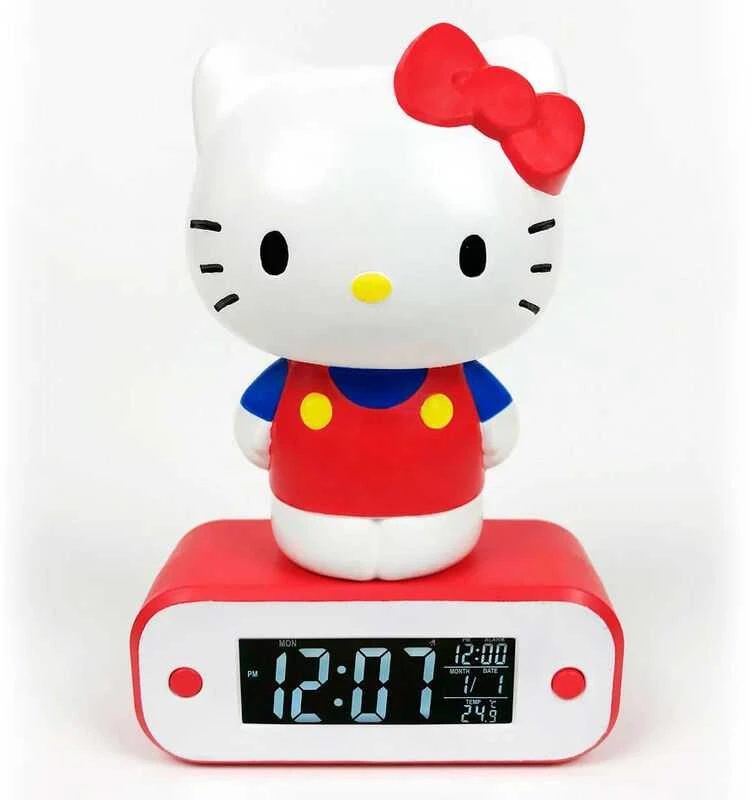 TEKNOFUN Žadintuvas su lampką LED su motywem Hello Kitty