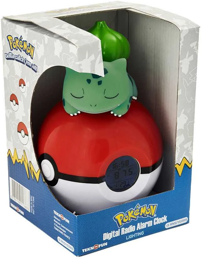 Nemesis Now Pokémon Bulbasaur šviečiantis FM žadintuvas