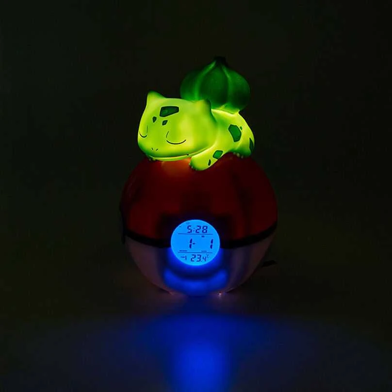 Nemesis Now Pokémon Bulbasaur šviečiantis FM žadintuvas