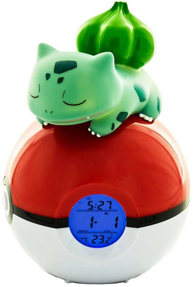 Nemesis Now Pokémon Bulbasaur šviečiantis FM žadintuvas