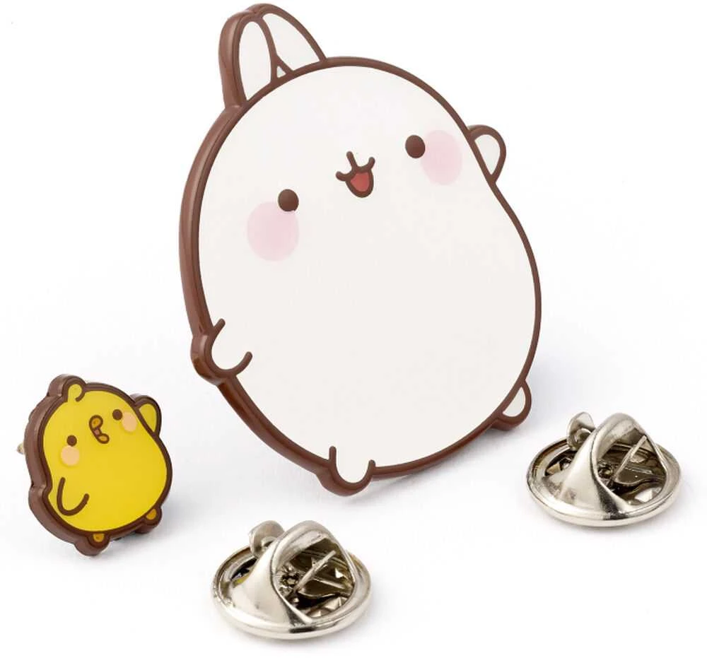 Molang ir Piu Piu metaliniai segtukai rinkinys