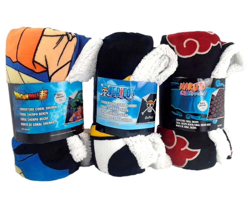 Toei Animation Dragon Ball Z coral sherpa blanket