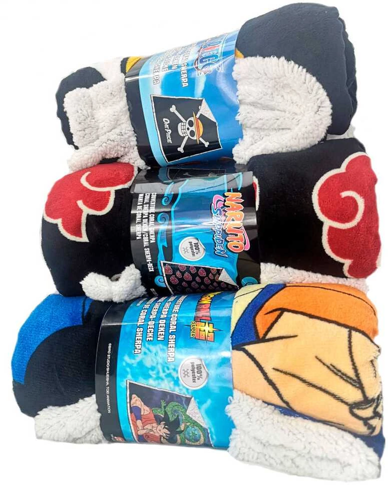 Toei Animation Dragon Ball Z coral sherpa blanket