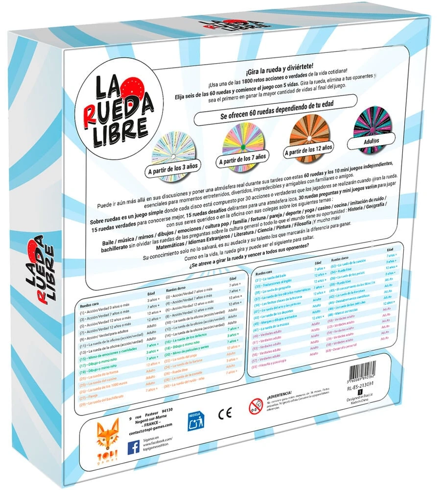 Topi Games Juego de mesa La Rueda Libre español