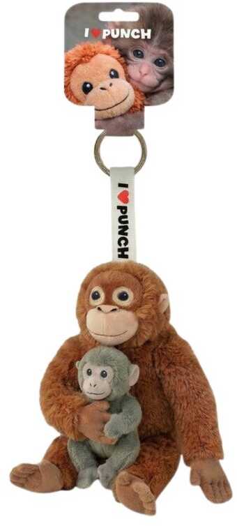 Toys Revolution Punch monkey plush keychain 15cm