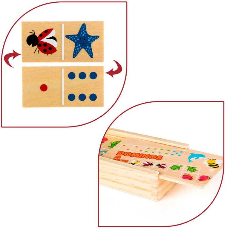 Woomax Domino 28 pcs Medžio