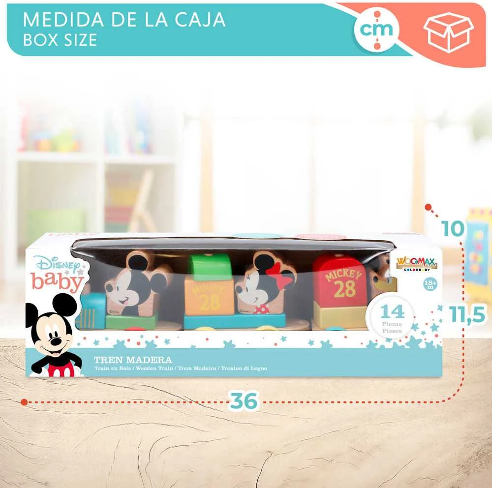 Woomax Traukinys Mickey & Minnie 14 pcs 34 cm (18+ mėnesių)