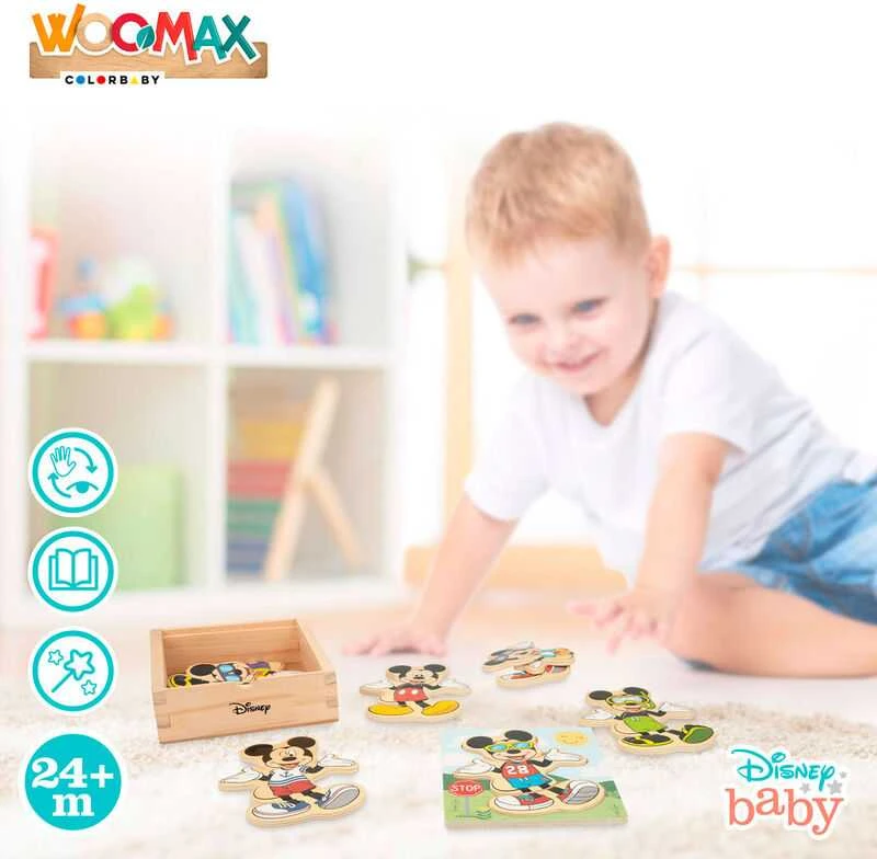 Dėlionė Woomax Vaikiška medinė puzlė Disney Medžio (19 pcs)
