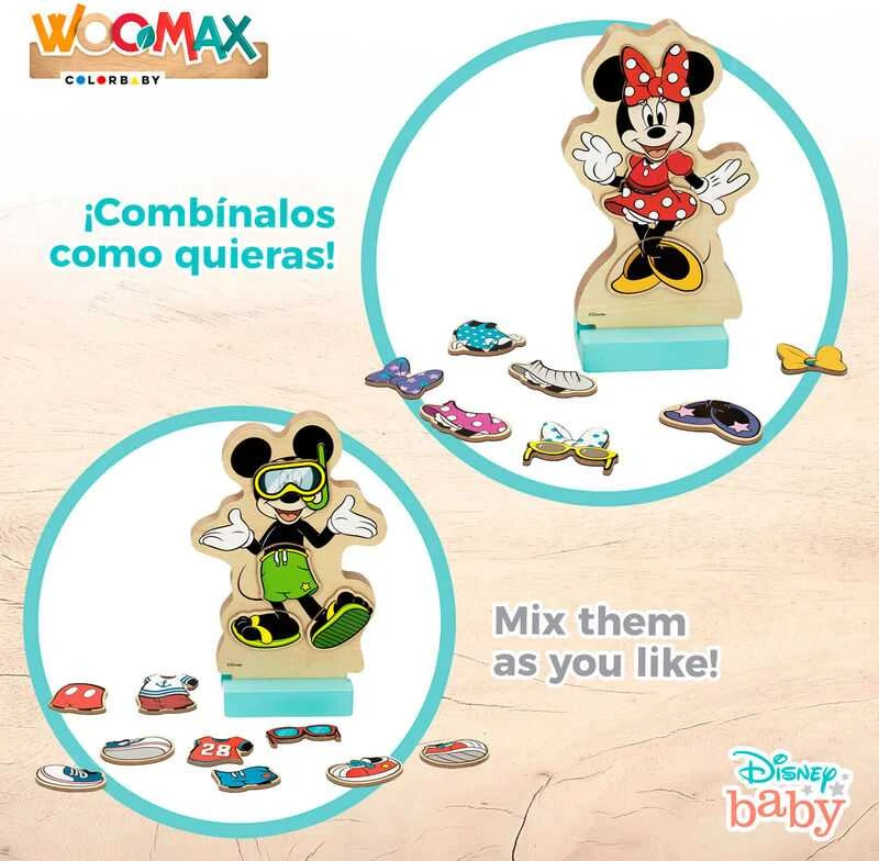 Woomax Disney Minnie dresses wooden magnetic set