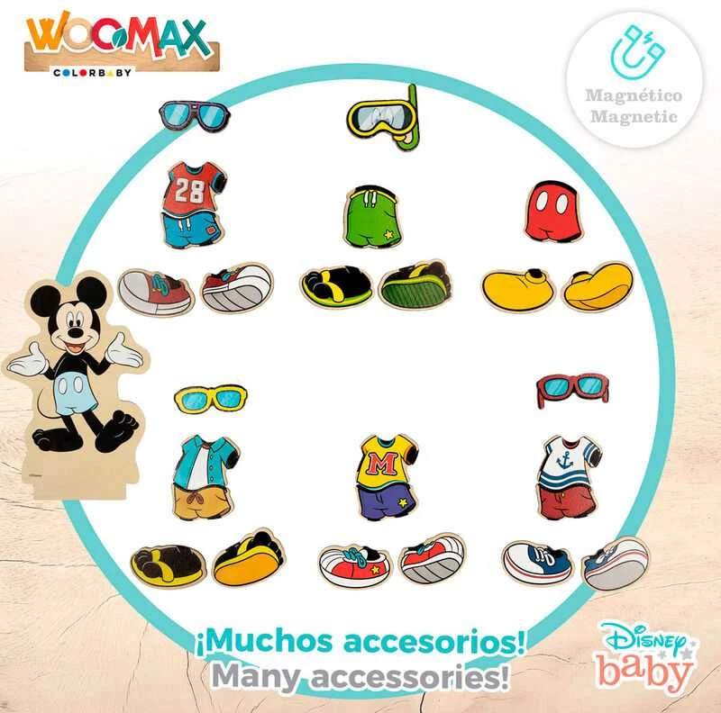 Woomax Disney Minnie dresses wooden magnetic set