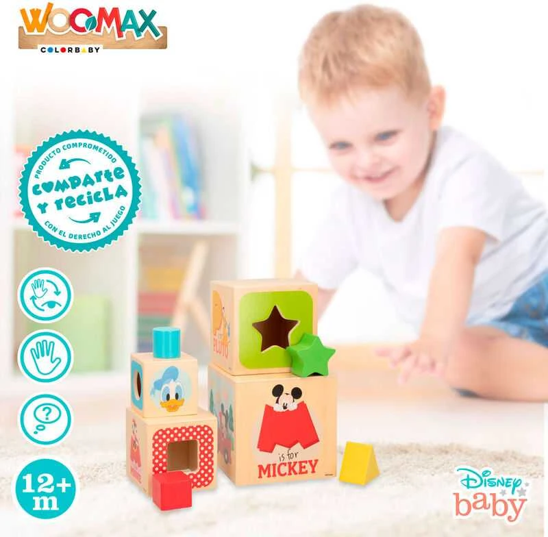 Woomax Disney wooden cubes tower