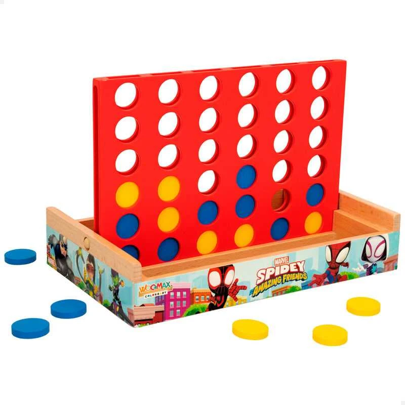 Woomax Marvel Spidey Four in a Row wooden game