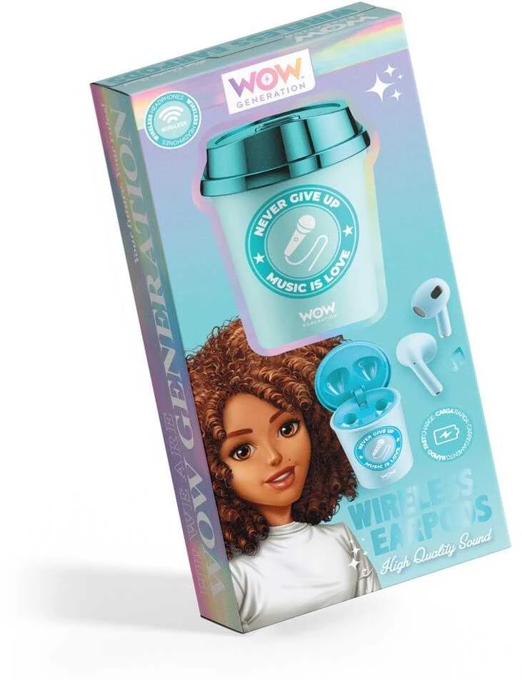 Kids Euroswan Belaidės ausinės wow mix rožinės spalvos
