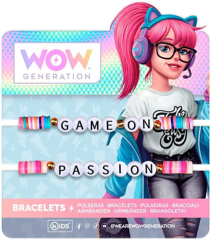 WOW GENERATION apyrankės su žinute, 2 vnt., WOW00008