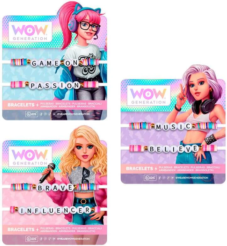 WOW GENERATION apyrankės su žinute, 2 vnt., WOW00008