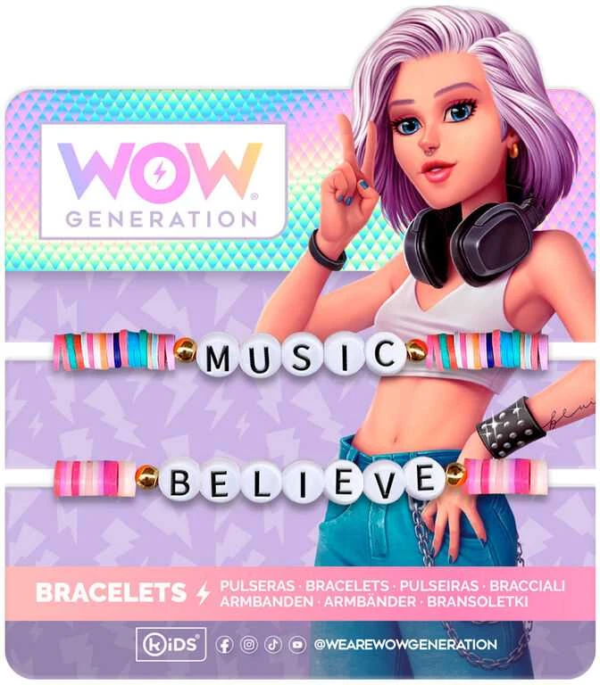 WOW GENERATION apyrankės su žinute, 2 vnt., WOW00008