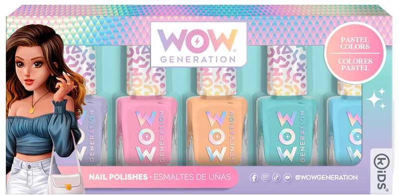 Kids Licensing Wow kartos nagų lako mergaitėms 5 kūriniai