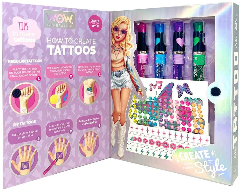 Zestaw WOW GENERATION tatuiruočių rinkinys Tattoo Set Box, WOW00097