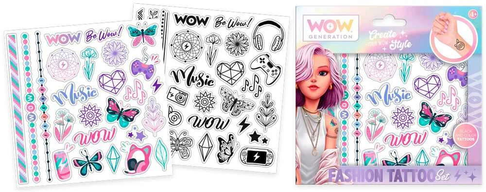 Kids Euroswan Vaikams skirtas „Euroswan“ – „Rinkinys Tattoos WOW“ licencijuoti aksesuarai