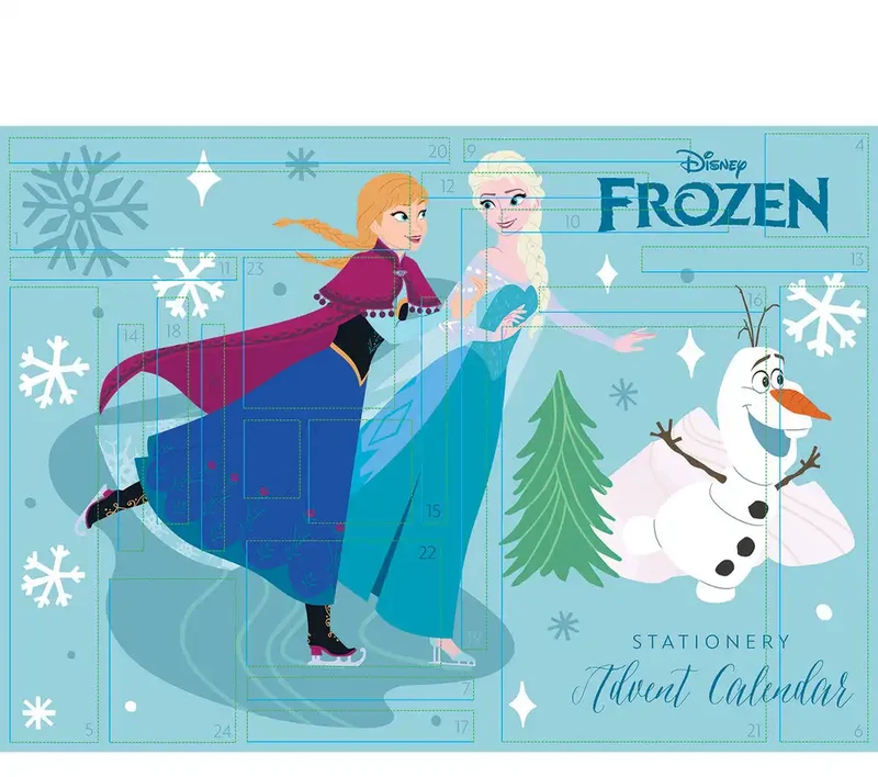 Frozen advento kalendorius su Anos ir Elzos piešiniu