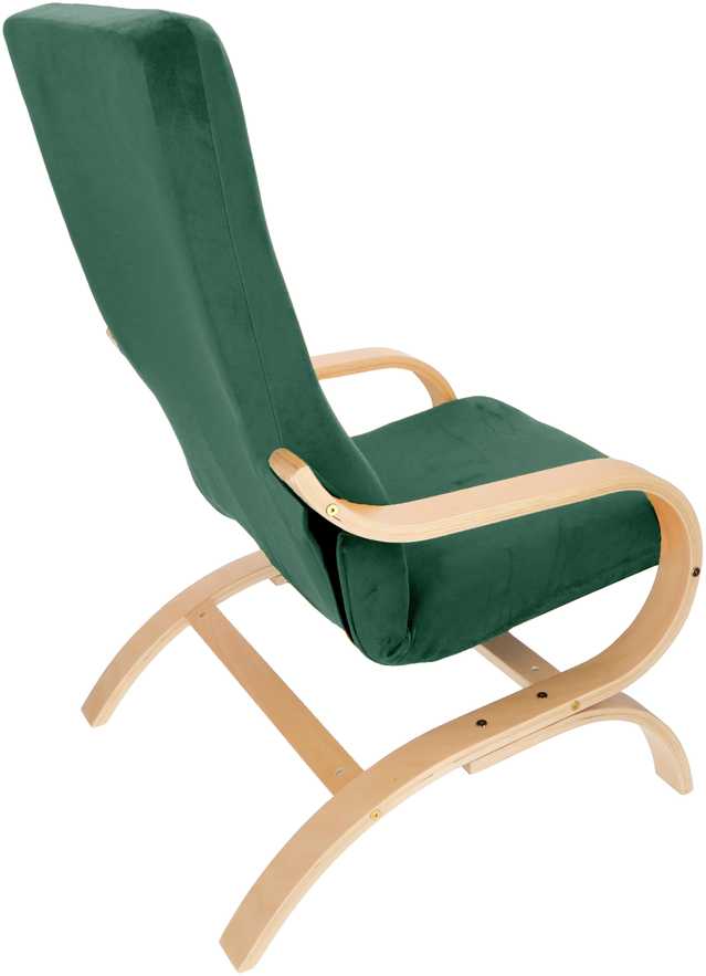 Elastingas žalias fotelio užvalkalas
