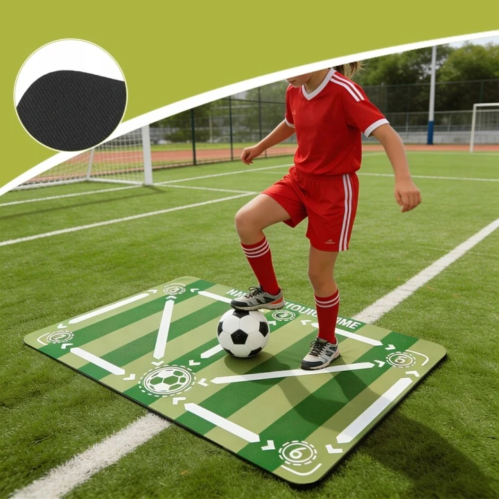 Futbolo treniruočių kilimėlis kamuolio valdymui 90x60 cm, neslystantis