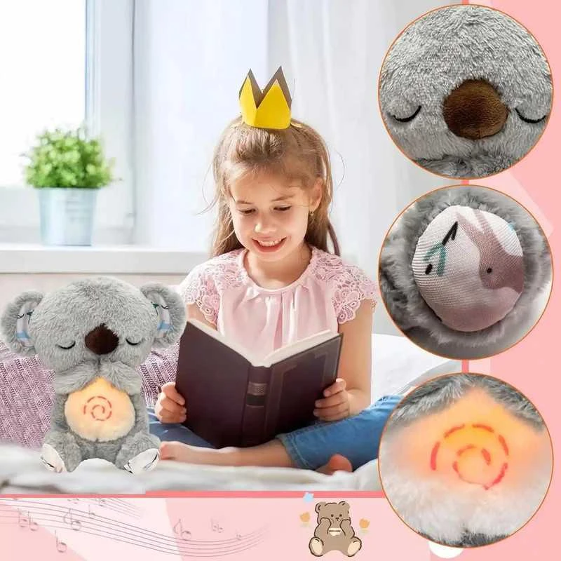 Grojantis, šviečiantis bei kvėpuojantis žaislas – migdukas koala