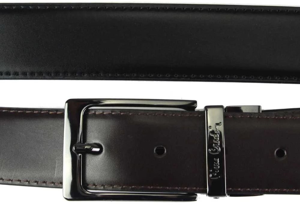 Natūralios odos dvipusis diržas Pierre Cardin FWJX5 DOUBLE Juodas/Brown, 120 cm