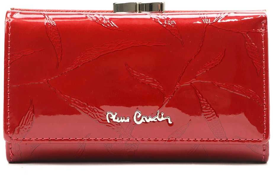 Natūralios odos moteriška piniginė Pierre Cardin 02 LEAF 108, raudona