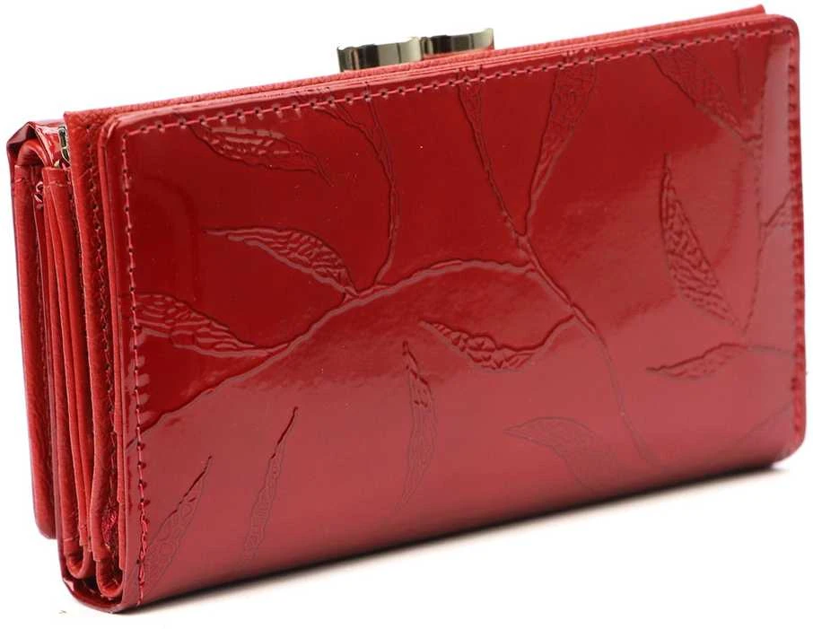 Natūralios odos moteriška piniginė Pierre Cardin 02 LEAF 108, raudona