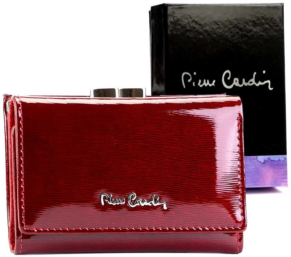 Natūralios odos moteriška piniginė Pierre Cardin 05 LINE 117, raudona