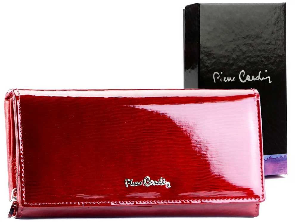 Natūralios odos moteriška piniginė Pierre Cardin 05 LINE 106, raudona