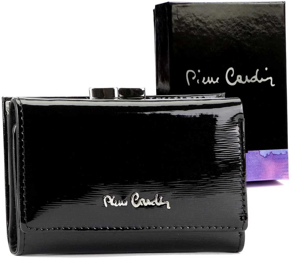 Natūralios odos moteriška piniginė Pierre Cardin 05 LINE 117, juoda