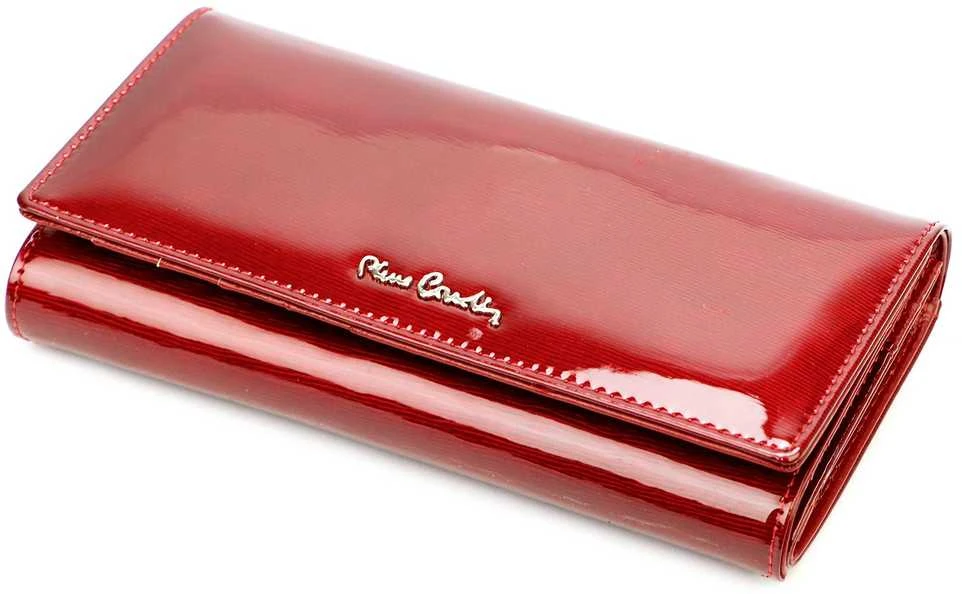 Natūralios odos moteriška piniginė Pierre Cardin 05 LINE 102, raudona