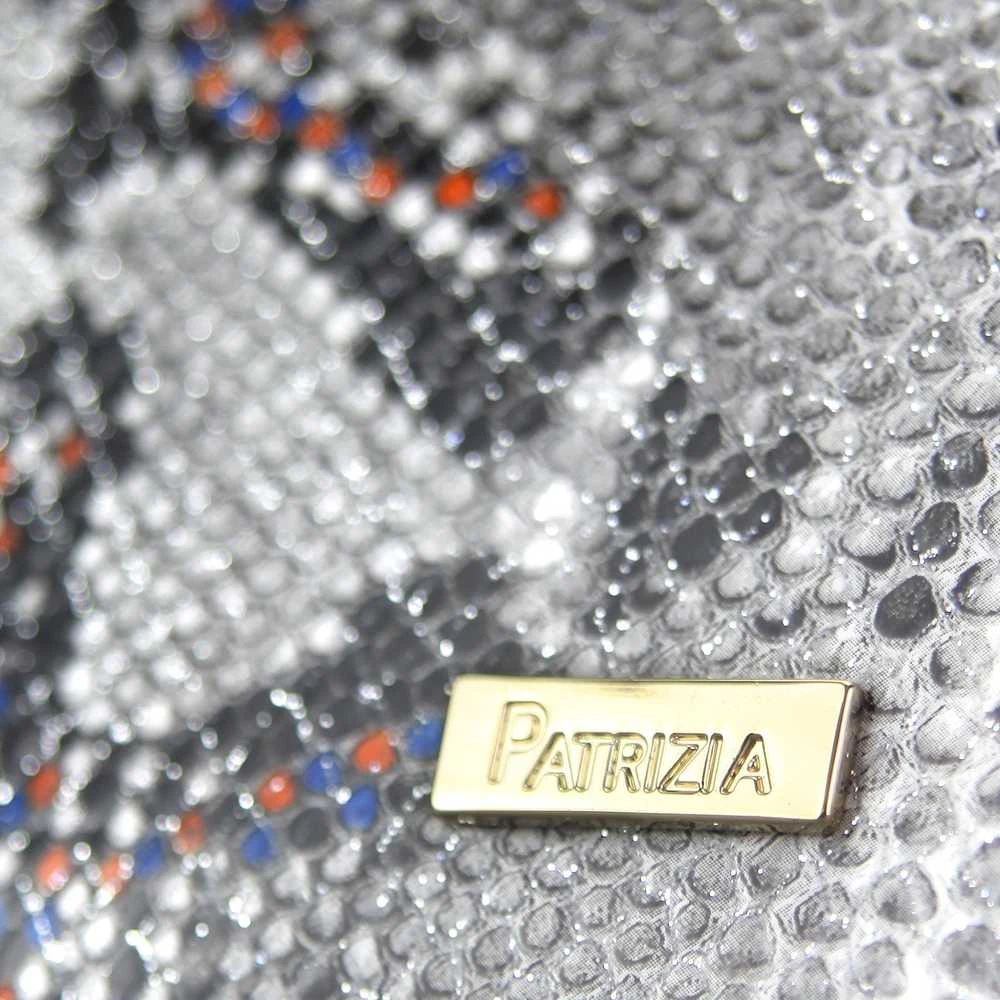Natūralios odos moteriška piniginė RFID Patrizia SN-123, pilka–oranžinė