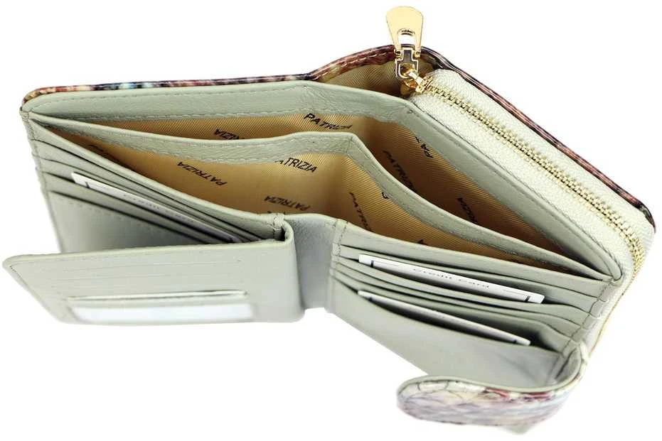 Natūralios odos moteriška piniginė RFID Patrizia VL-116, mėlyna